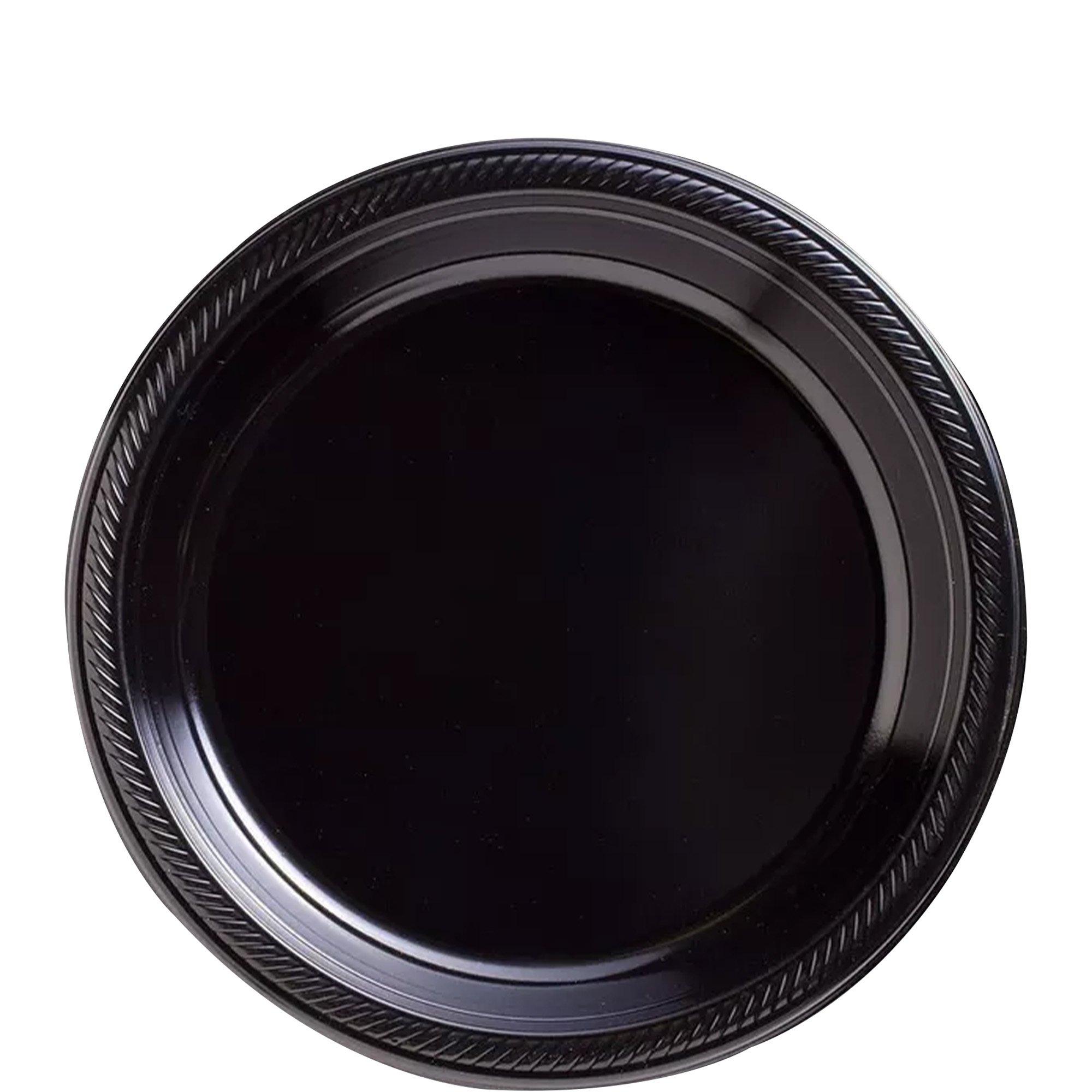 Black Plastic Dessert Plates 20ct Party City